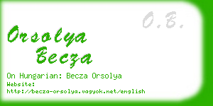 orsolya becza business card